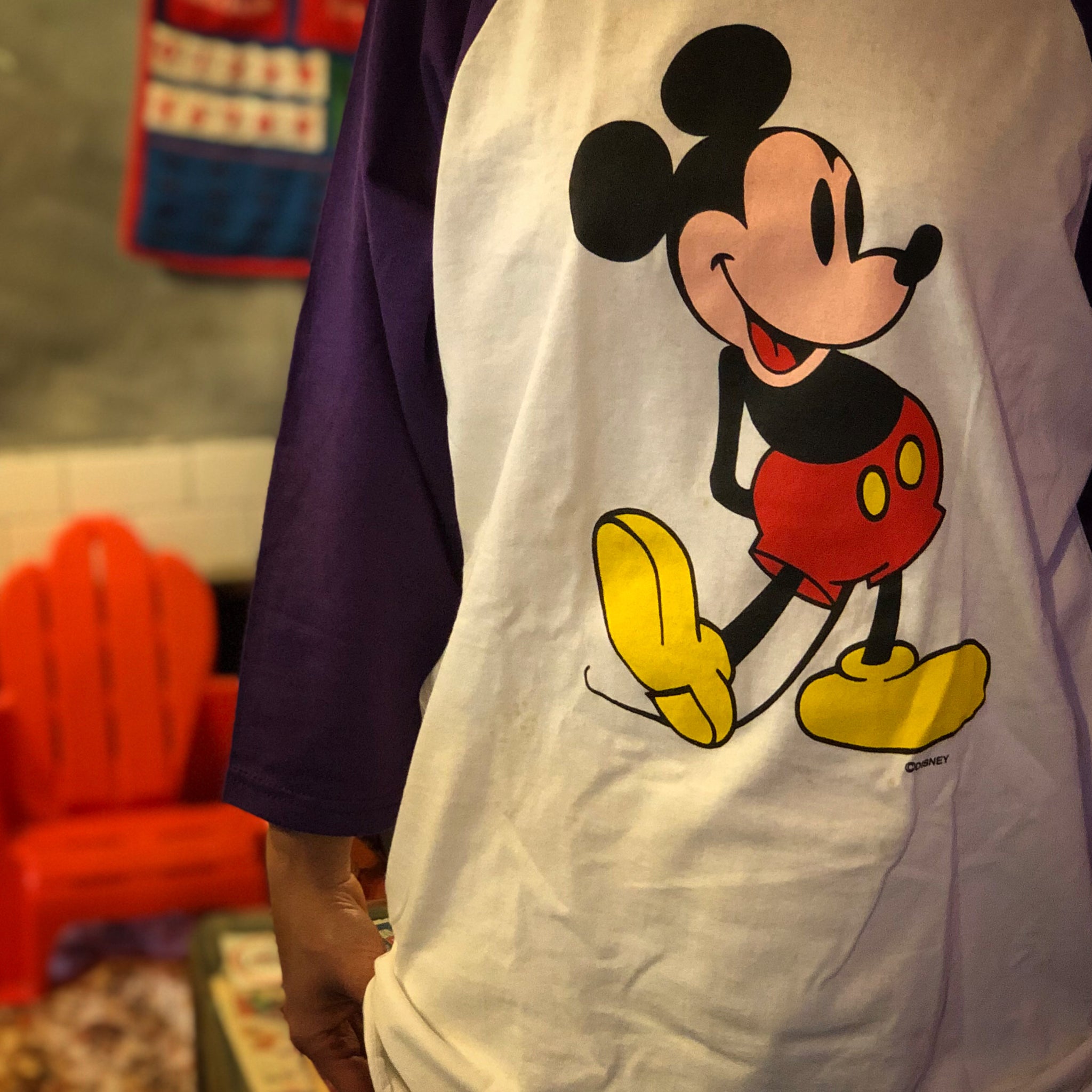 80's MICKEY MOUSE RAGLAN SLEEVE T-SHIRT (ミッキーマウス ・ラグラン